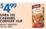 Associated Sara Lee caramel cobbler cup offer