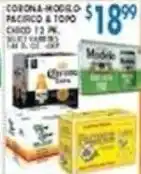 Associated Corona Modelo Pacifico & Topo Chico offer