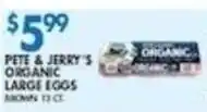 Associated Pete & Jerry's organic large eggs offer