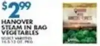 Associated Hanover steam in bag vegetables offer