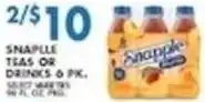 Associated Snapple teas or drinks offer