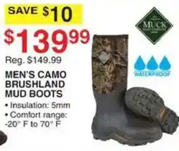 Dunham's Sports Muck men's camo brushland mud boots offer