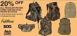 Dunham's Sports Fieldline camo and tactical packs offer
