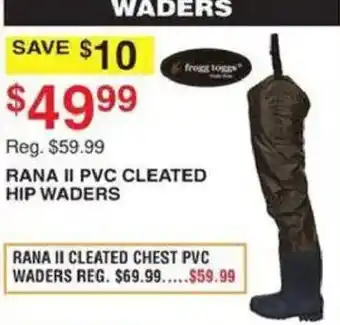 Frogg Toggs Rana II PVC Cleated Hip Waders