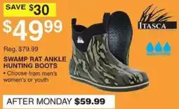 Dunham's Sports Itasca swamp rat ankle hunting boots offer