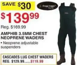 Dunham's Sports Frogg Toggs Amphib 3.5mm Chest Neoprene Waders offer