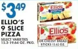 Associated Ellio's 9 slice pizza offer