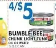 Associated Bumble Bee chunk light tuna offer