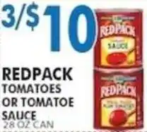 Associated Redpack tomatoes or tomatoe sauce offer