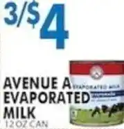 Associated Avenue A evaporated milk offer
