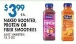 Associated Naked boosted protein or fiber smoothies offer