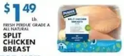 Associated Fresh Perdue Grade A All Natural Split Chicken Breast offer
