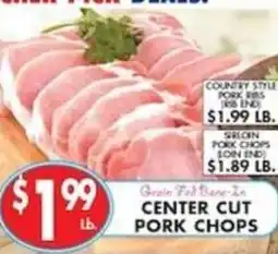 Associated Grain Fed Bone-In Center Cut Pork Chops offer