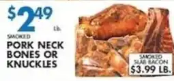 Associated Smoked pork neck bones or knuckles offer