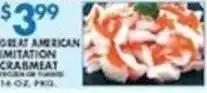 Associated Great American Imitation Crabmeat offer