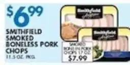 Associated Smithfield smoked boneless pork chops offer