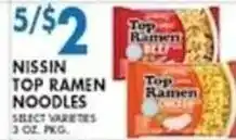 Associated Nissin top ramen noodles offer