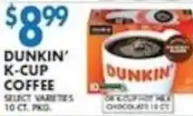 Associated Dunkin' k-cup coffee offer