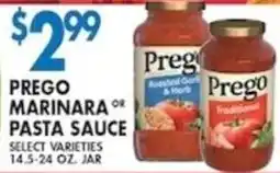 Associated Prego marinara or pasta sauce offer