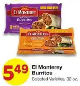 United Supermarkets El Monterey Burritos offer