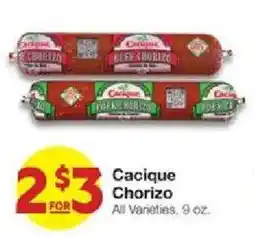 United Supermarkets Cacique Chorizo offer