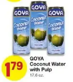 United Supermarkets Goya coconut water with pulp offer