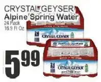 Key Food Crystal Geyser Alpine Spring Water offer