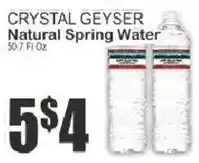 Key Food Crystal Geyser natural spring water offer