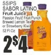 Key Food Ssips sabor latino fruit juice offer