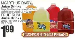 Key Food McArthur Dairy Fruit Rush Juice Drinks offer