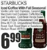 Key Food Starbucks iced coffee with fall seasonal offer