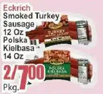Key Food Eckrich smoked turkey sausage offer