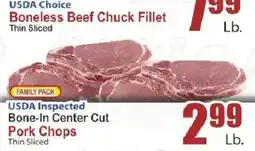 Key Food Usda choice boneless beef chuck fillet offer