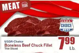 Key Food Usda Choice Boneless Beef Chuck Fillet offer