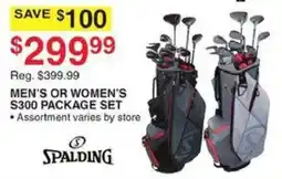 Dunham's Sports Spalding men's or women's s300 package set offer
