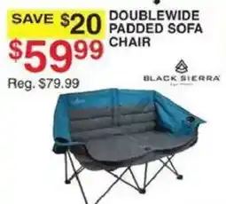 Dunham's Sports Black Sierra Doublewide Padded Sofa Chair offer