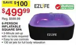 Dunham's Sports Ezlife 6-person inflatable square spa offer