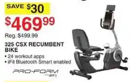 Dunham's Sports Pro-Form 325 CSX Recumbent Bike offer