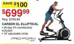 Dunham's Sports Pro-Form Carbon El Elliptical offer