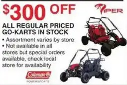 Dunham's Sports Viper Go-Karts offer