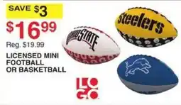Dunham's Sports Licensed Mini Football Or Basketball offer