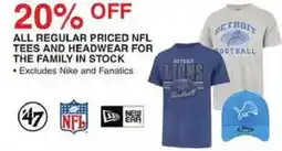 Dunham's Sports 47 All Regular Priced Nfl Tees And Headwear For The Family offer