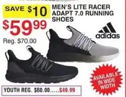 Dunham's Sports Adidas men's lite racer adapt 7.0 running shoes offer
