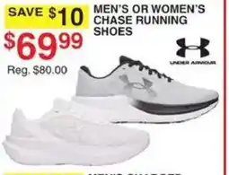 Dunham's Sports Under Armour men's women's chase running shoes offer