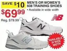 Dunham's Sports New Balance men's or women's 608 training shoes offer