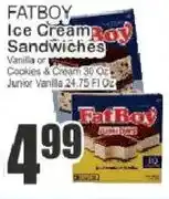 Food Universe Fatboy ice cream sandwiches offer