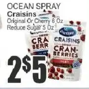 Food Universe Ocean spray craisins offer