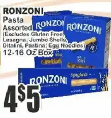 Key Food Ronzoni pasta assorted offer
