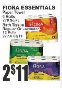 Key Food Flora essentials paper towel and bath tissue offer