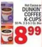 C Town Dunkin' coffee k-cups offer